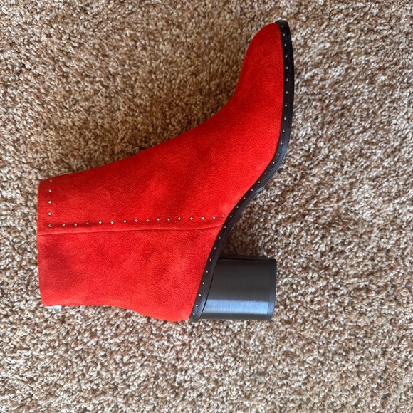Rag & Bone New Willow Stud Boot in beautiful red suede. - Picture 8 of 9